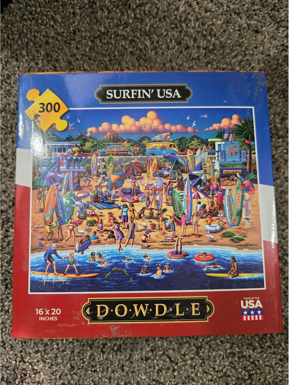 Dowdle Surfin' USA 300 Piece Jigsaw Puzzle 16x20 Inches
